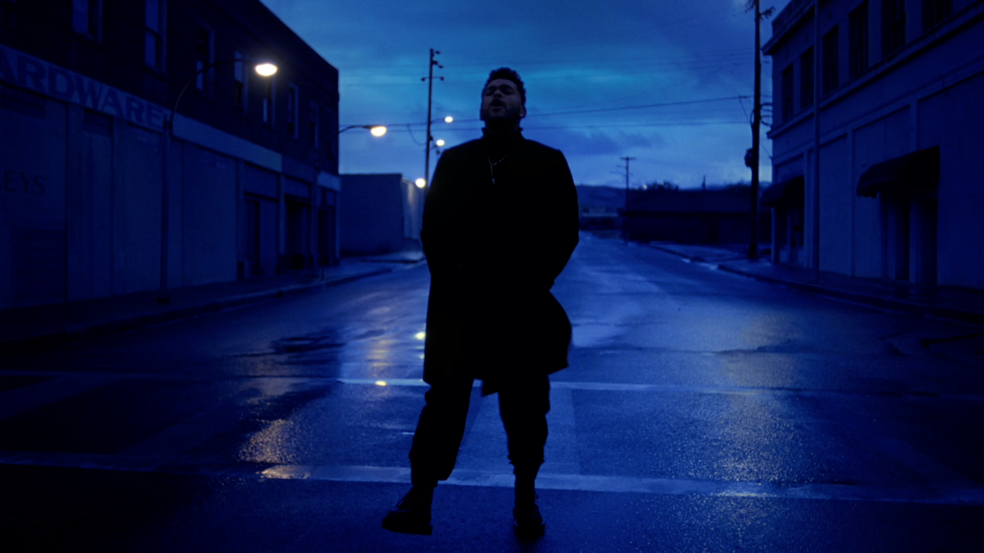 outdoor clothing street person man sky dark night